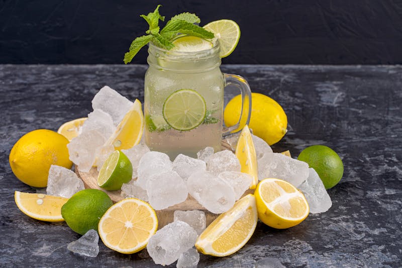 Fresh lemonade with mint